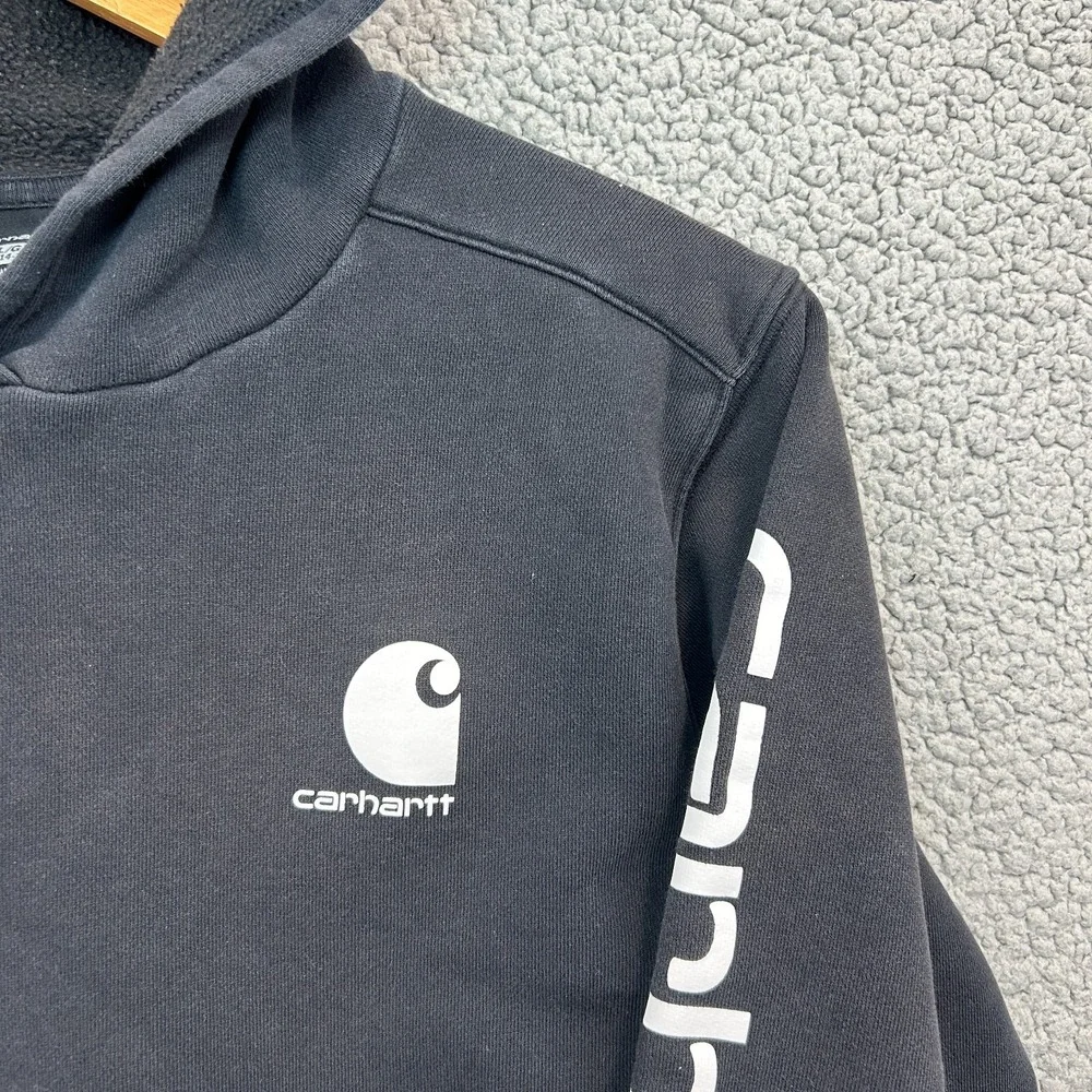 Teens‎ Carhartt Orange Pullover Hoodie Sweatshirt Youth Size L 14-16